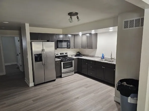 Brand new remodeled kitchen with modern appliances